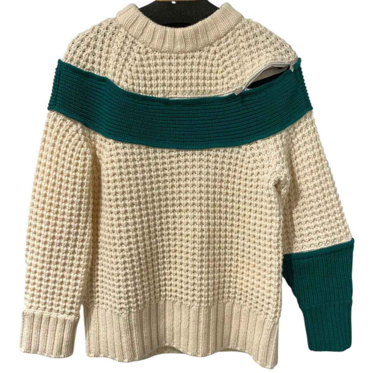 Wool zip attachment knitウールZIPアタッチメントニットセーター19-04591