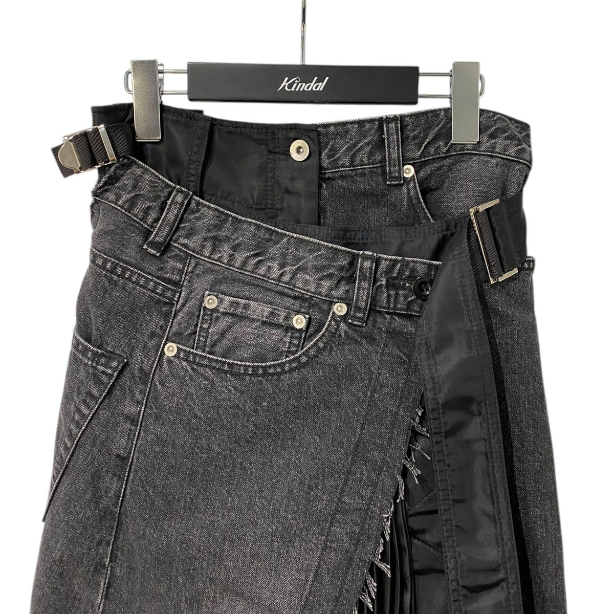 sacai(サカイ) 19AWDocking Wrap Pleated Denim Skirtドッキングラップ