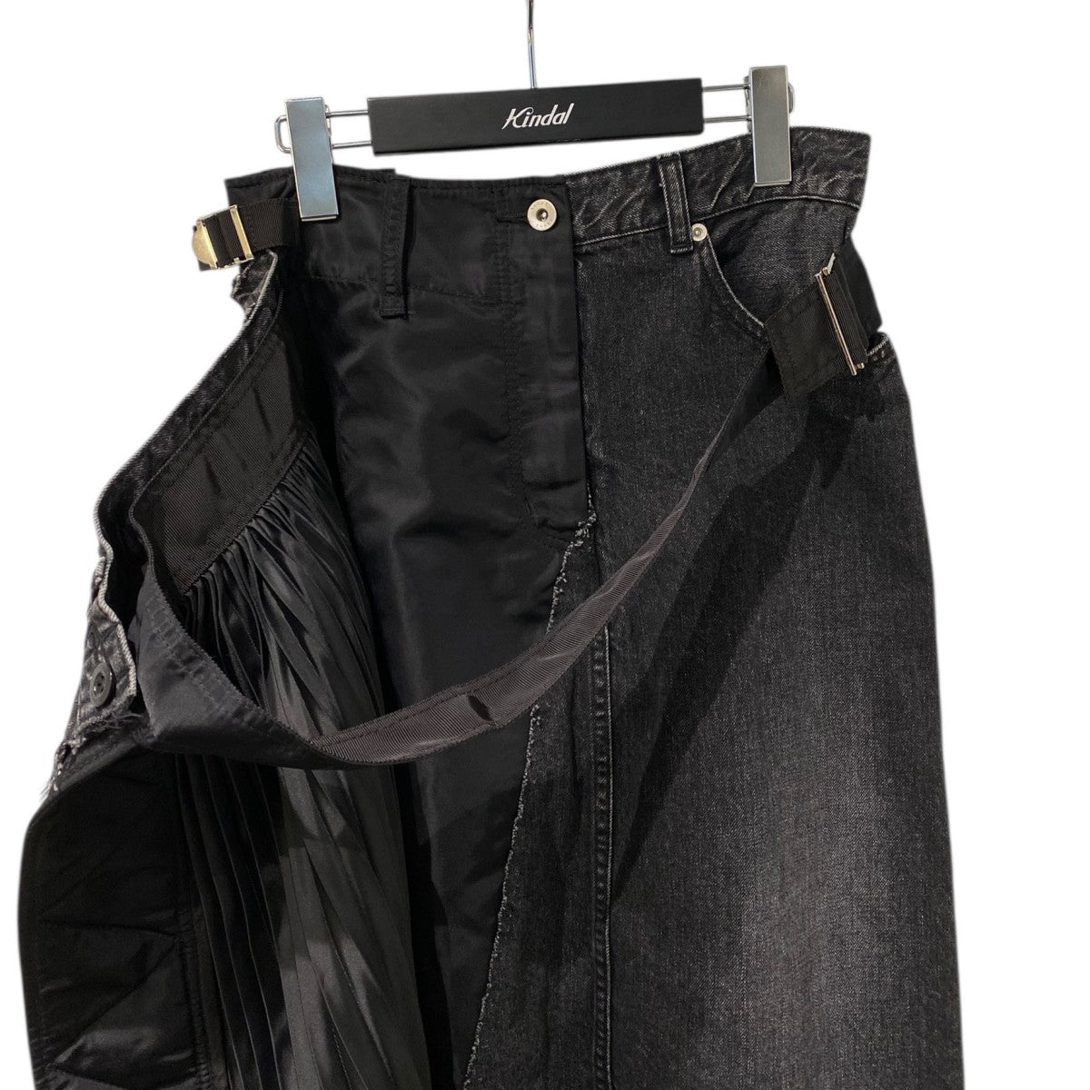 sacai(サカイ) 19AWDocking Wrap Pleated Denim Skirtドッキングラップ