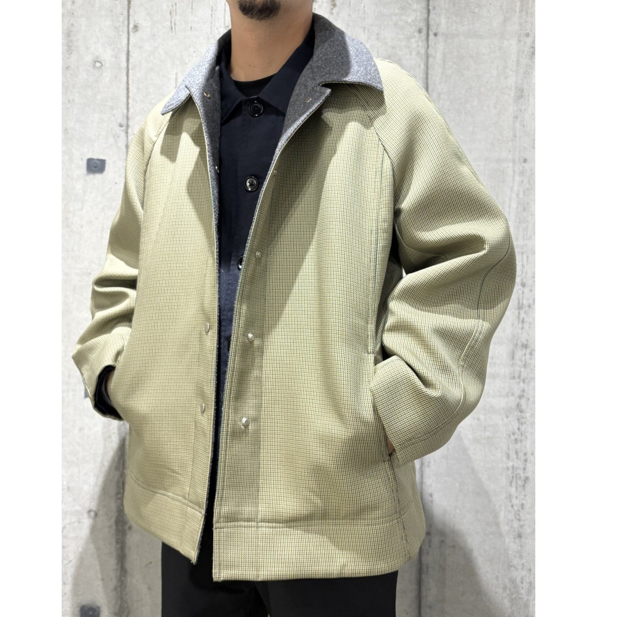 TODAYFUL(トゥデイフル) Houndstooth Raglan Jacketチェックラグラン