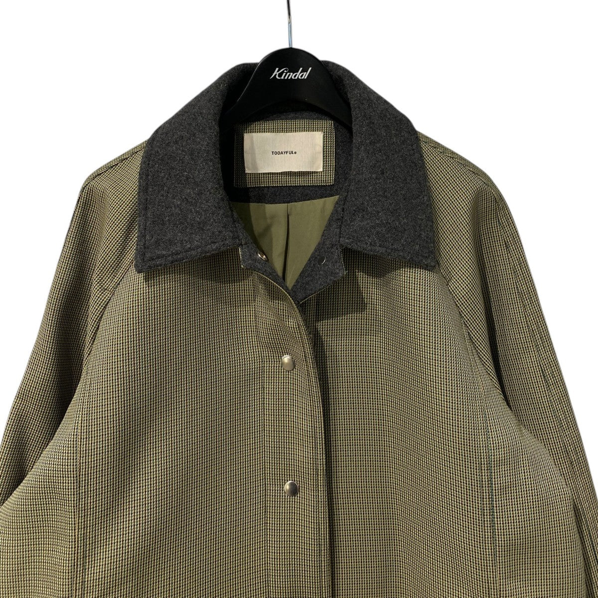TODAYFUL(トゥデイフル) Houndstooth Raglan Jacketチェックラグラン