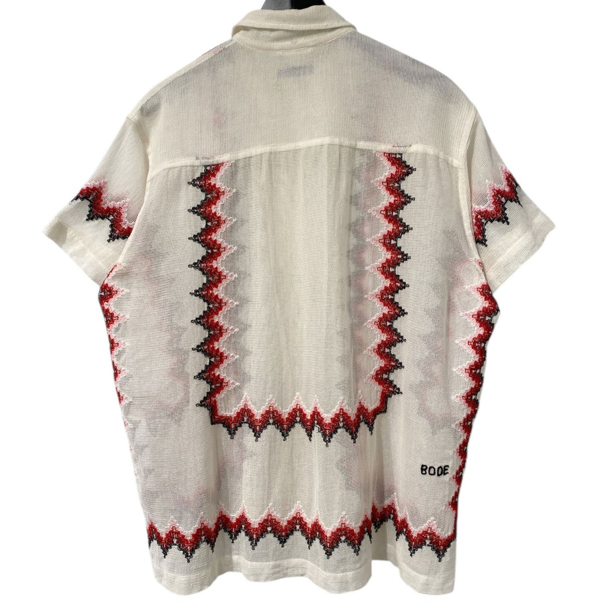 BODE(ボーディ) 22SSEmbroidered Camp Collar S／S Shirt刺繍メッシュ
