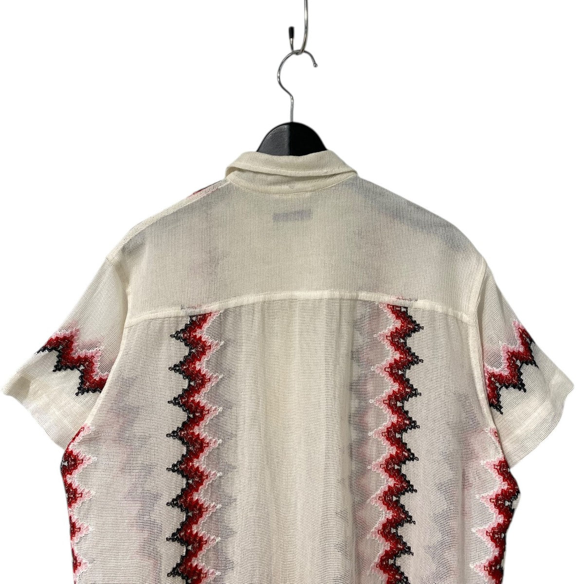 BODE(ボーディ) 22SSEmbroidered Camp Collar S／S Shirt刺繍メッシュ