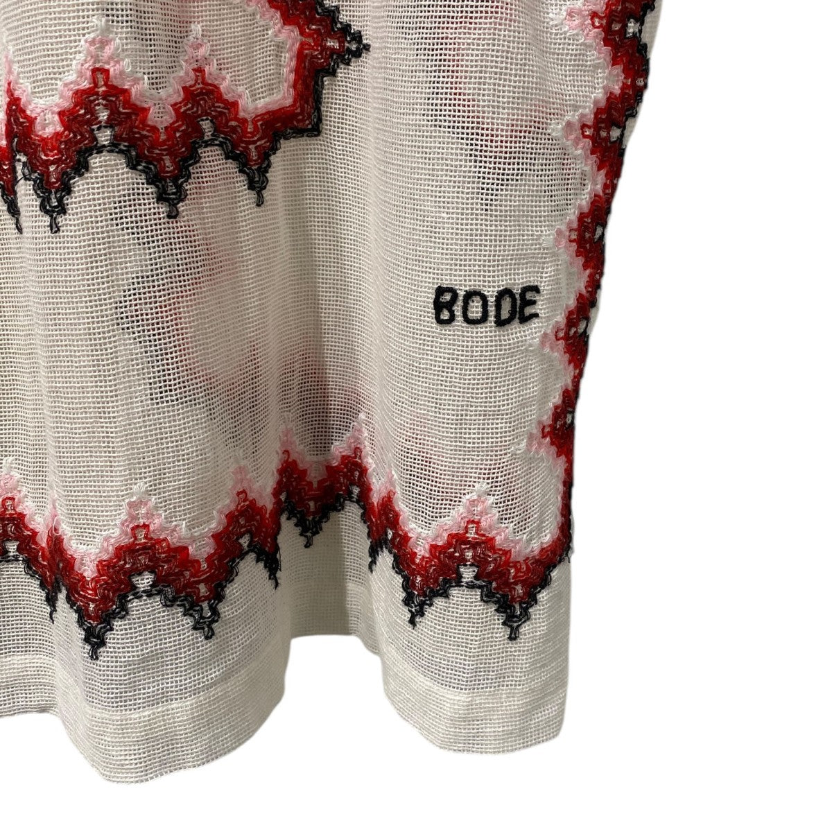 BODE(ボーディ) 22SSEmbroidered Camp Collar S／S Shirt刺繍メッシュ