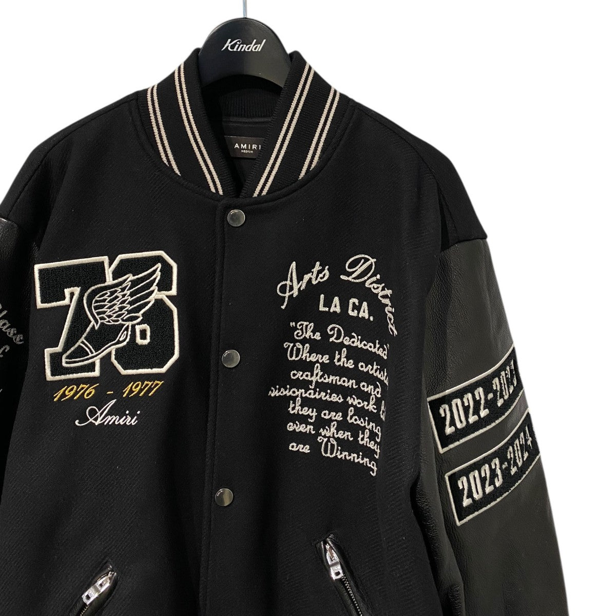 AMIRI(アミリ) 24SSEagle Varsityイーグルワッペンスタジャン レザー