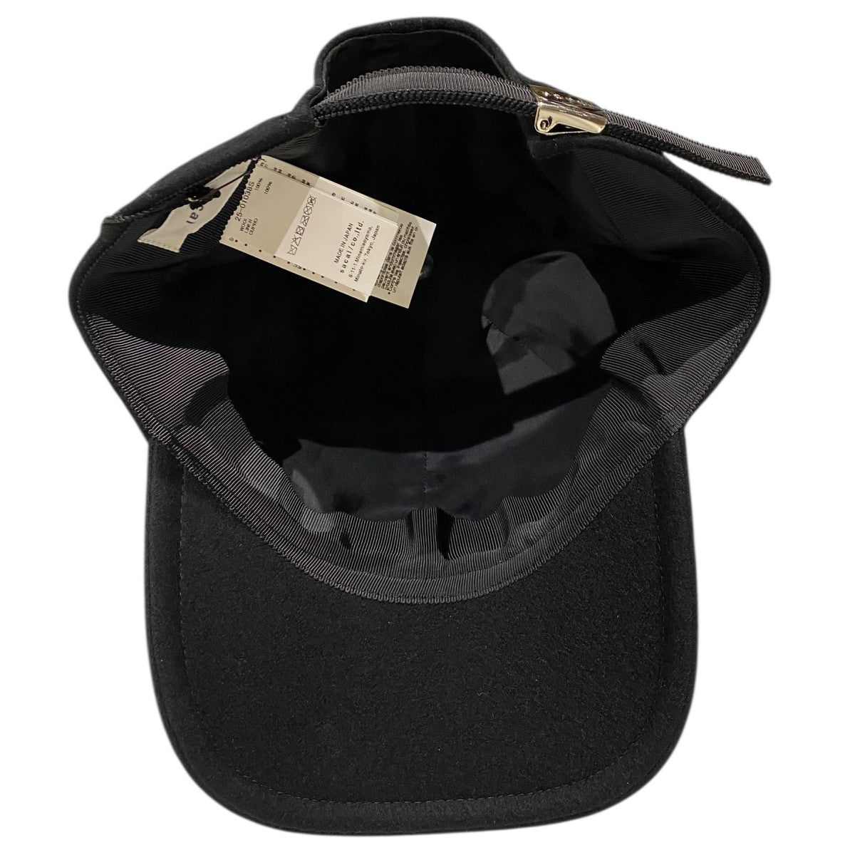 s Cap ／ Wool Melton BLACK 001 ウールキャップ帽子25-01038S