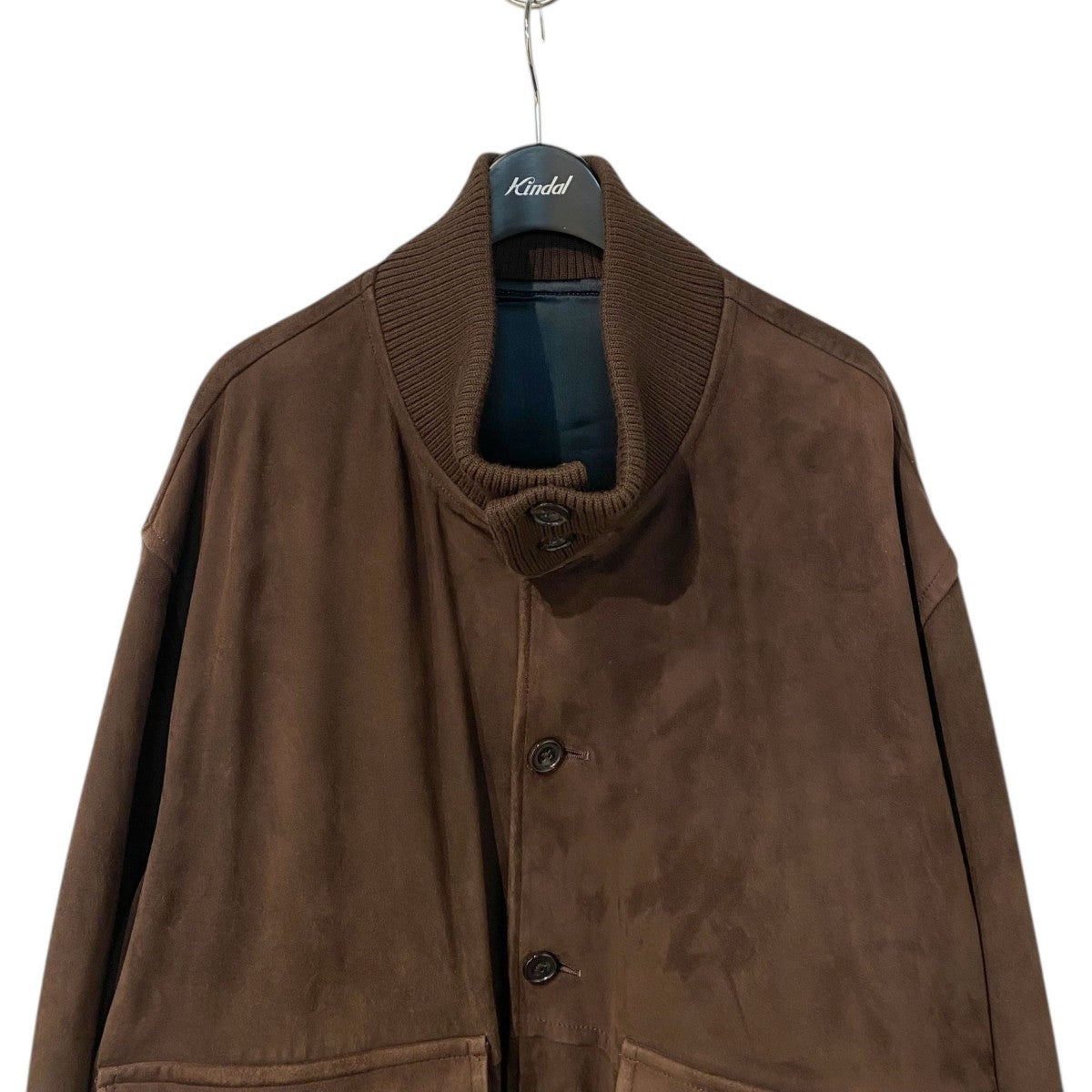 22AWLeather Suede Blouson Entrefinoシープレザーエントロフィーノシルクスウェードジャケットブルゾン