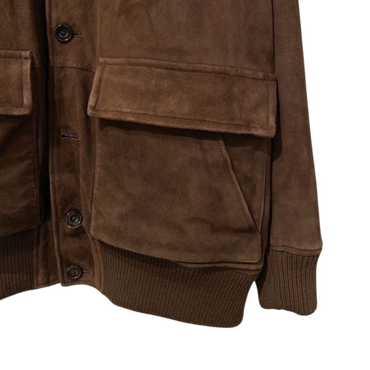 22AWLeather Suede Blouson Entrefinoシープレザーエントロフィーノシルクスウェードジャケットブルゾン