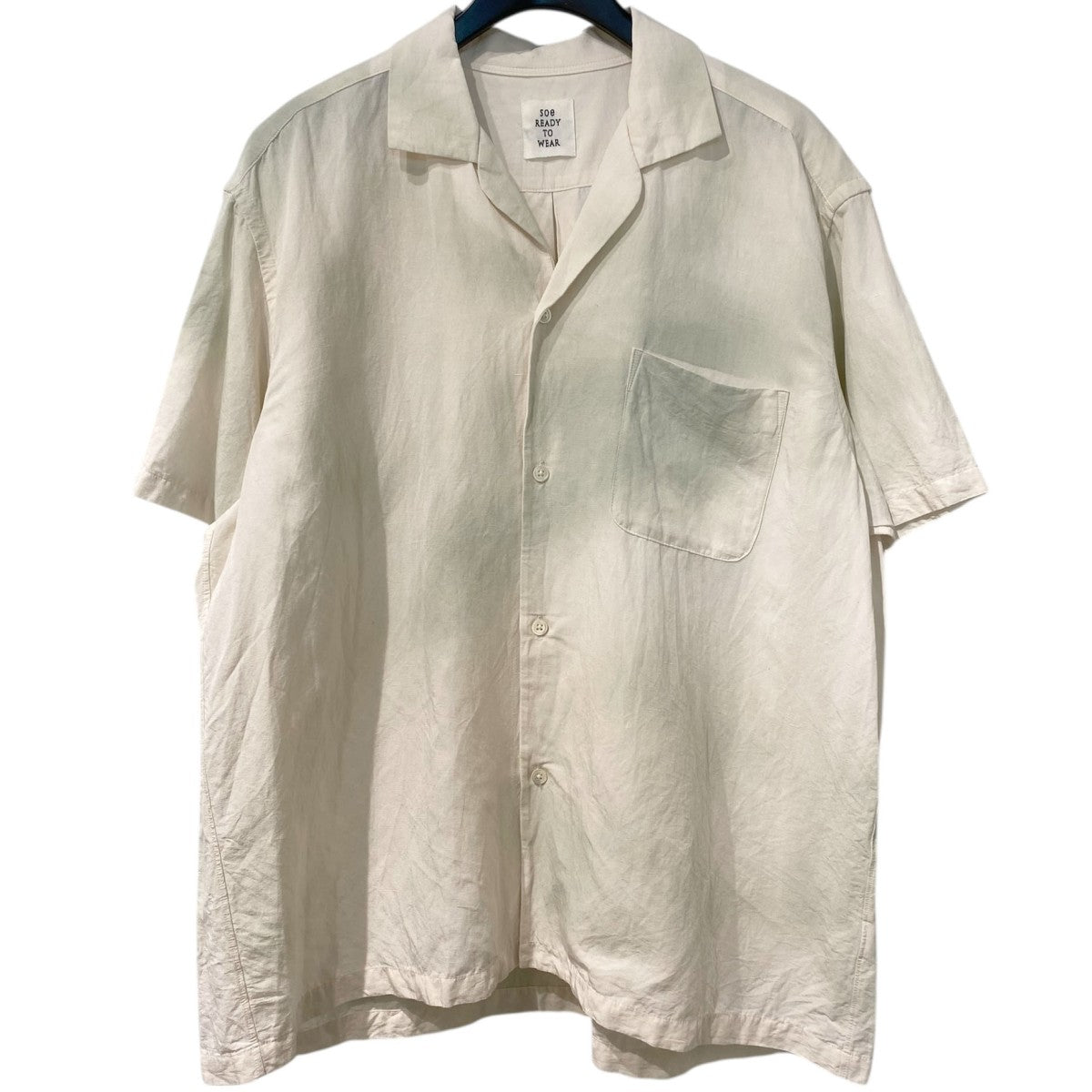 24SSSprayed H／S Shirtスプレー染色オーバーサイズオープンカラーシャツ