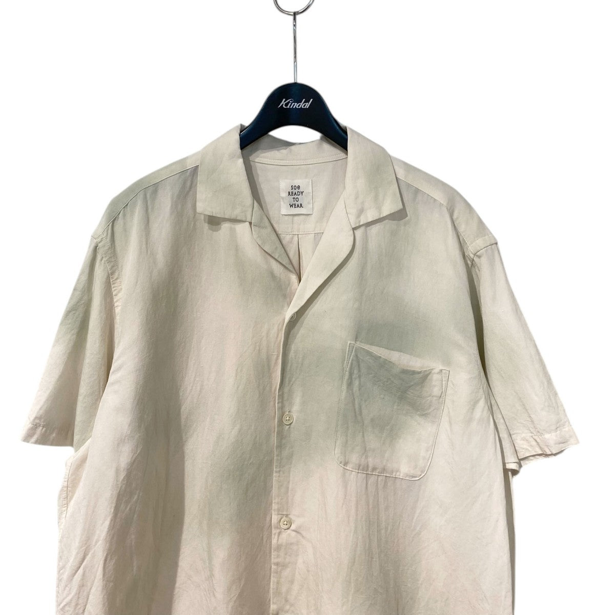 24SSSprayed H／S Shirtスプレー染色オーバーサイズオープンカラーシャツ