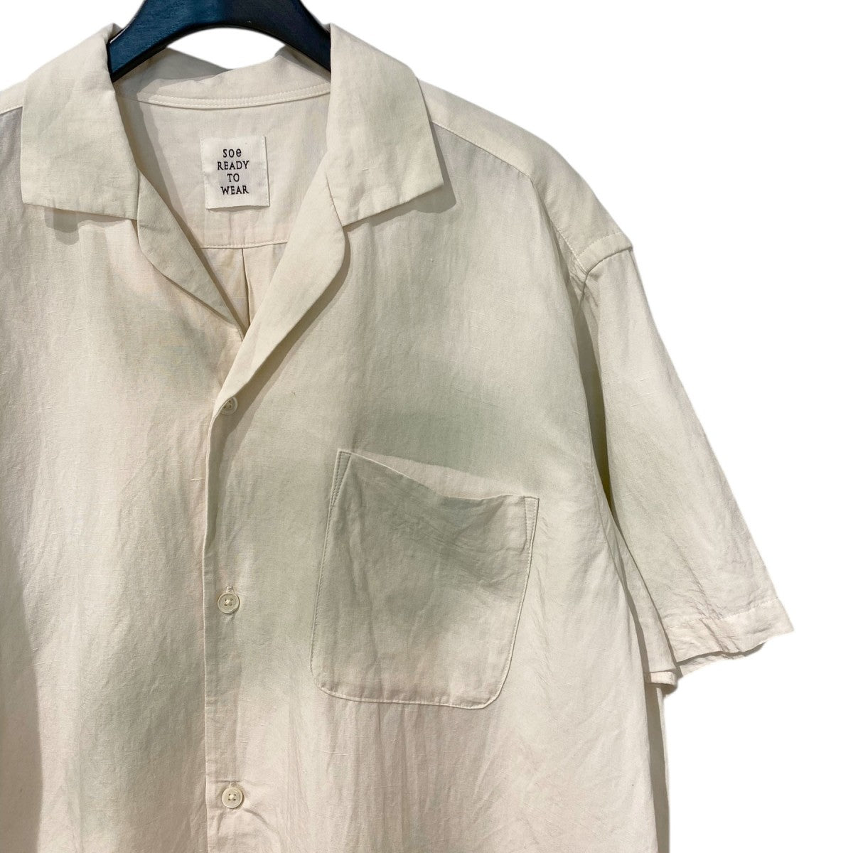 24SSSprayed H／S Shirtスプレー染色オーバーサイズオープンカラーシャツ