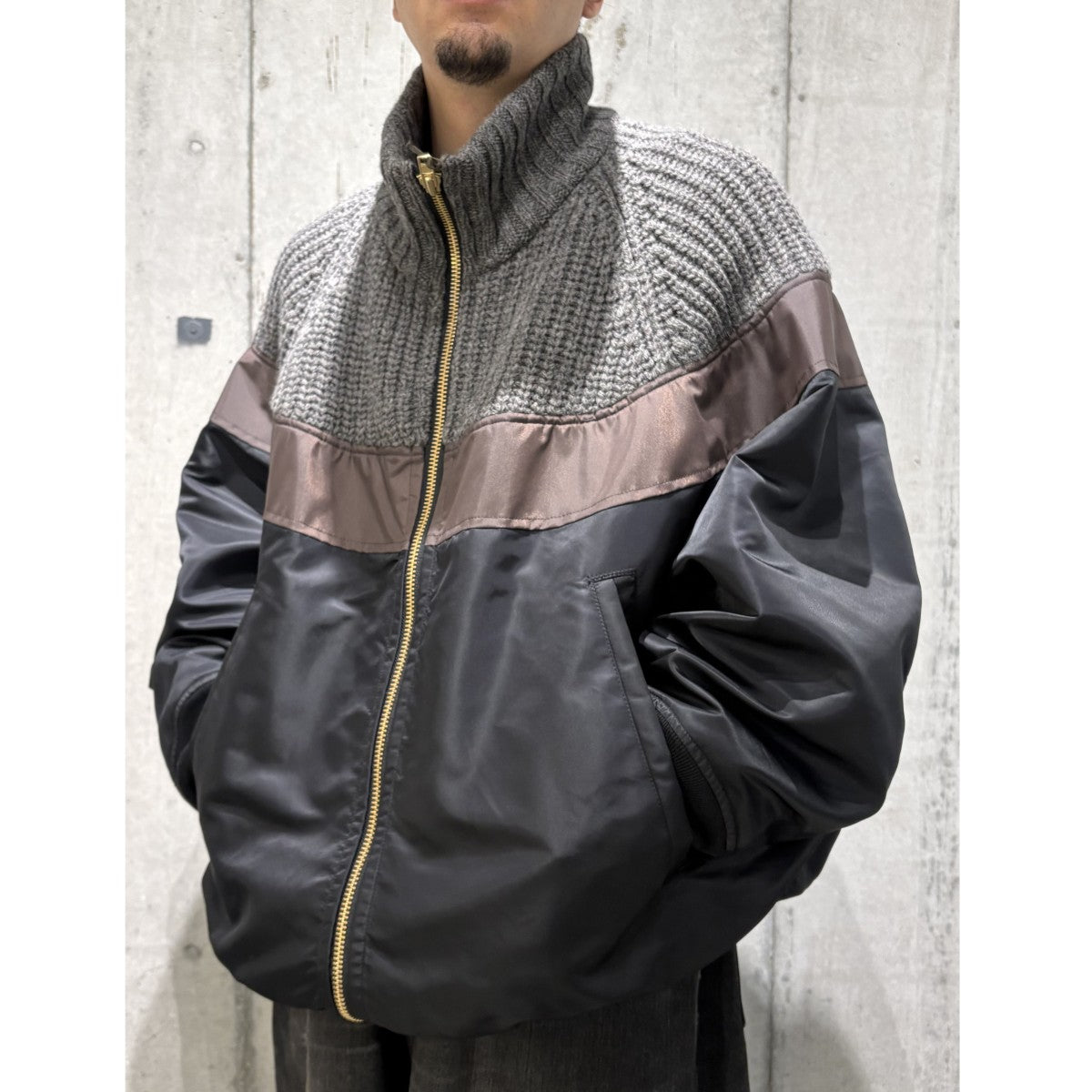 KOLOR(カラー) 25AW25WCM-G16153S Outerニットドッキングボンバー