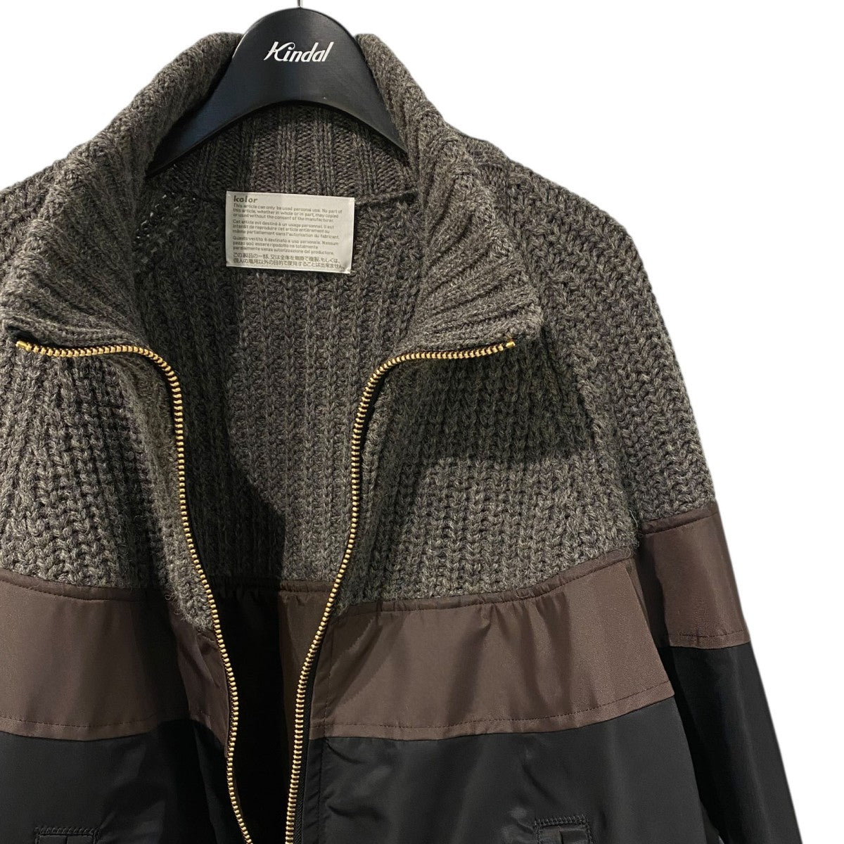 KOLOR(カラー) 25AW25WCM-G16153S Outerニットドッキングボンバー