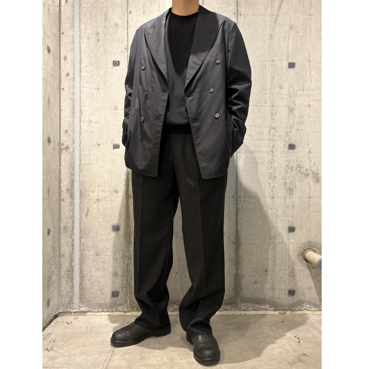 MAATEE＆SONS×LiNN 25SSEX．DOUBLE BREASTED JACKET WOOL SILKウール