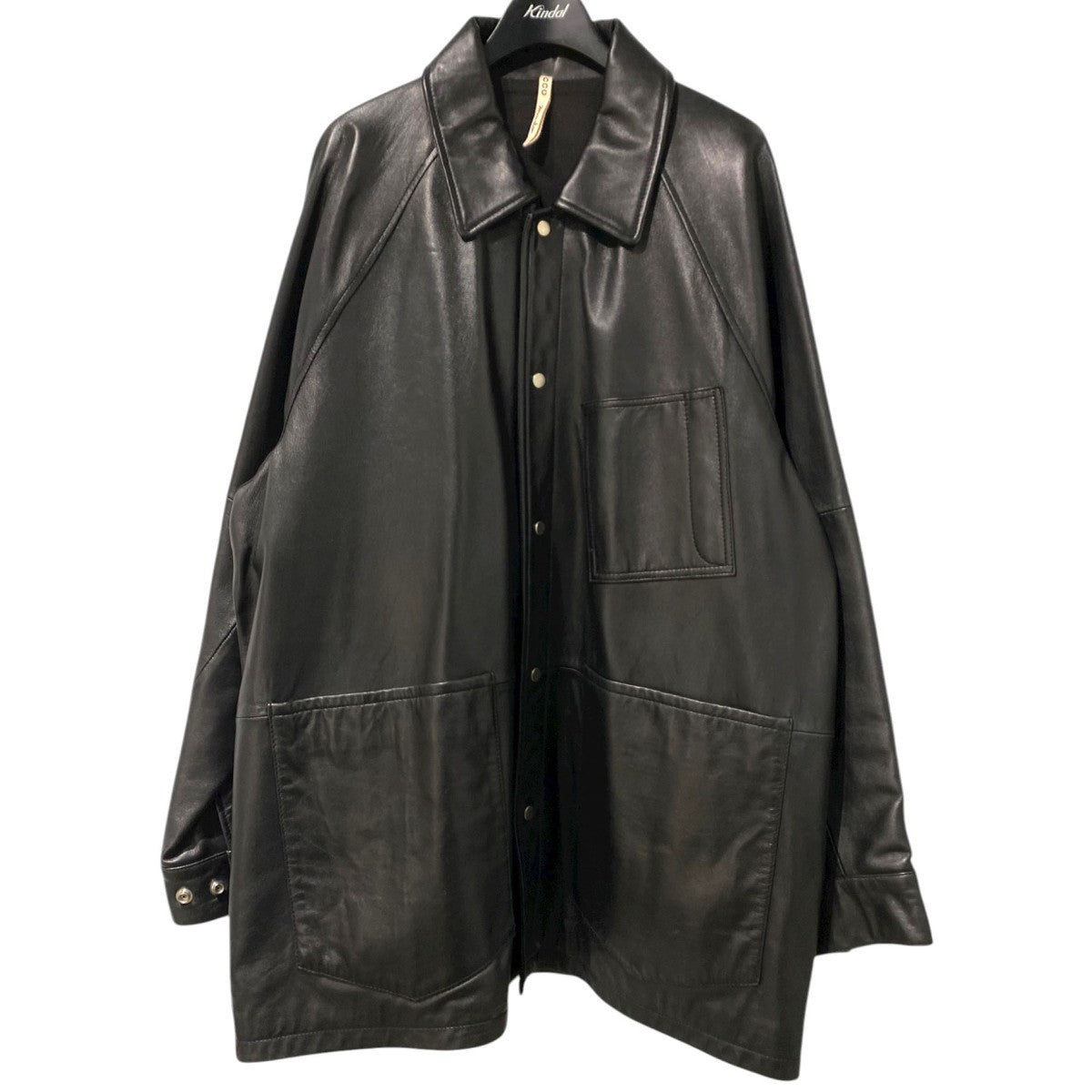 21SS別注Sheep Leather Coverall Shirt Jacketオーバーサイズカバーオールシャツジャケット