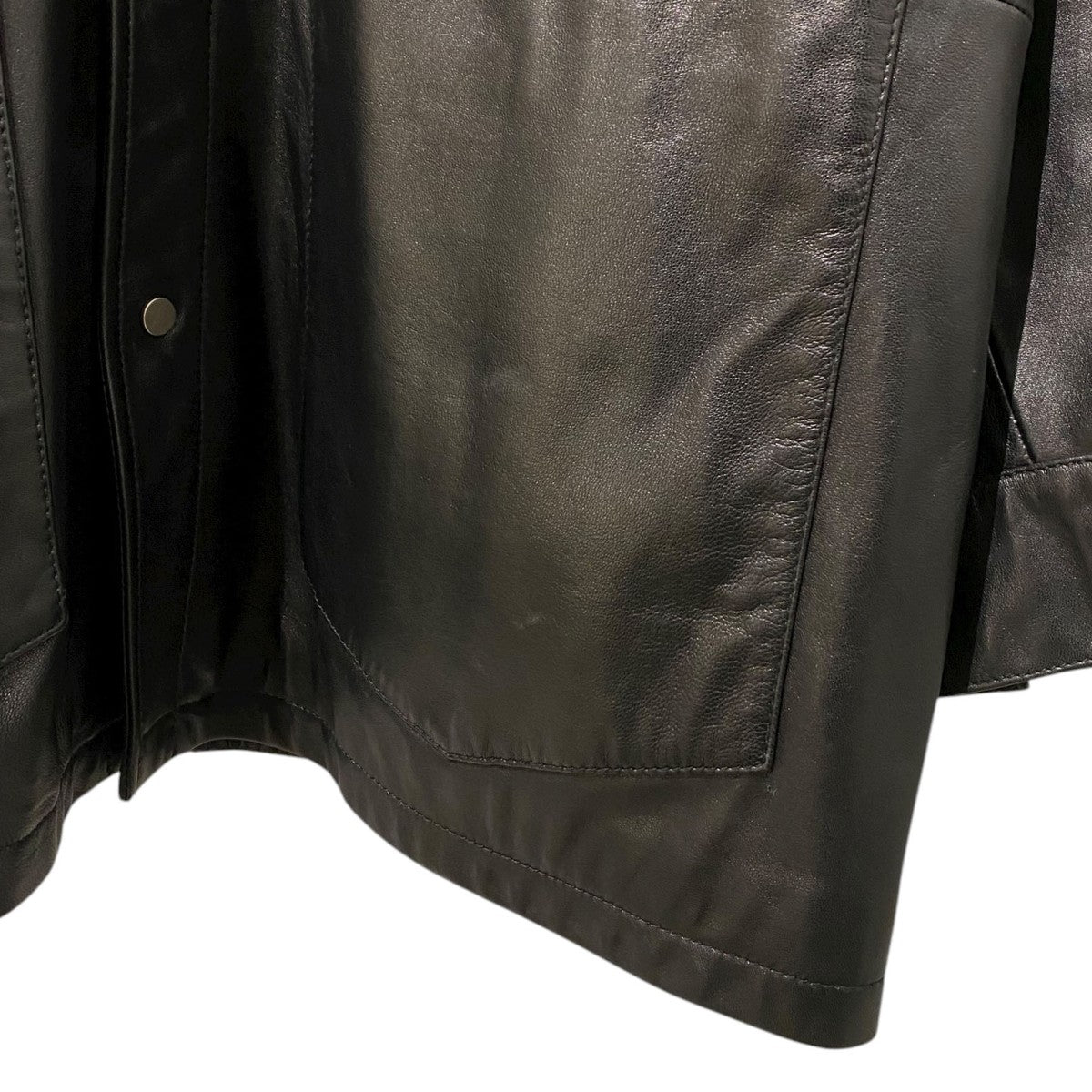 21SS別注Sheep Leather Coverall Shirt Jacketオーバーサイズカバーオールシャツジャケット