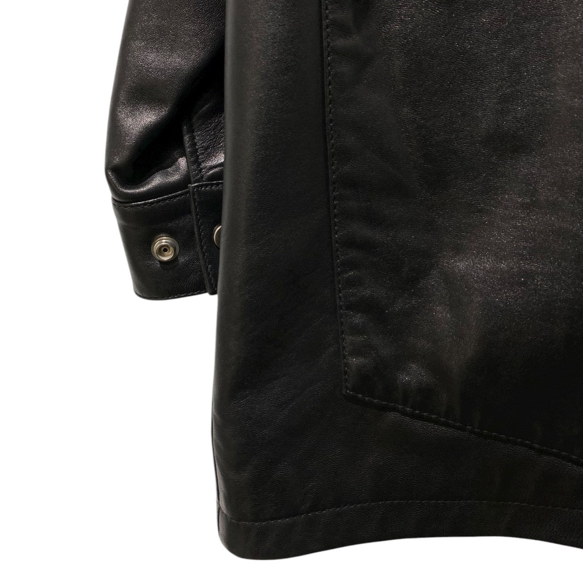 21SS別注Sheep Leather Coverall Shirt Jacketオーバーサイズカバーオールシャツジャケット