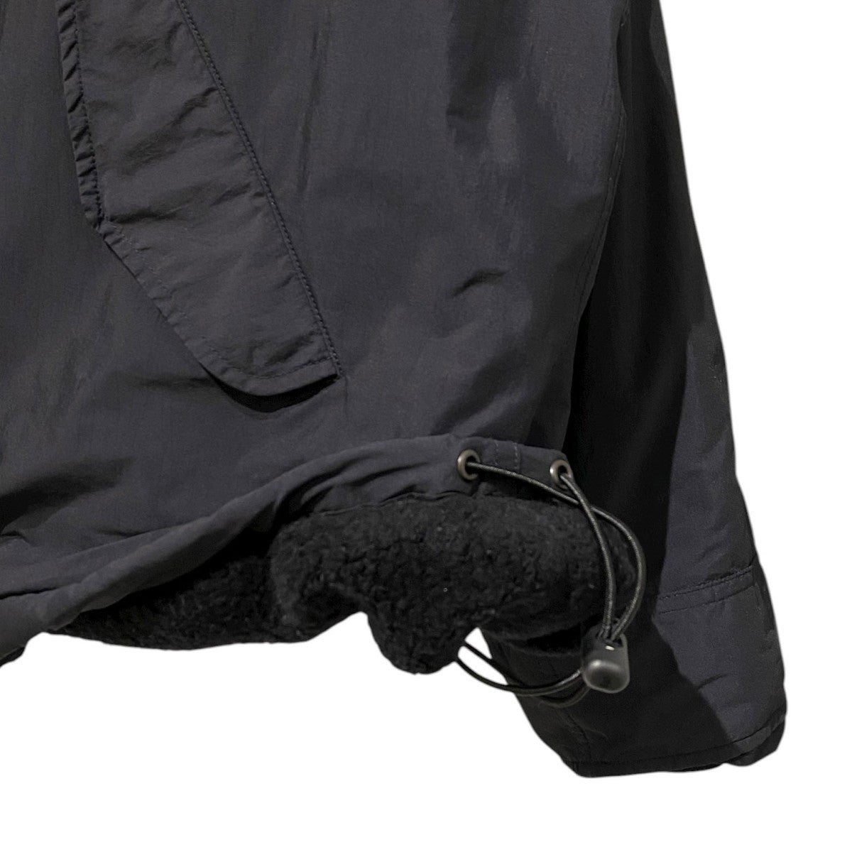 20AWナイロンショートジャケット ストレッチZIP裏ボアウール