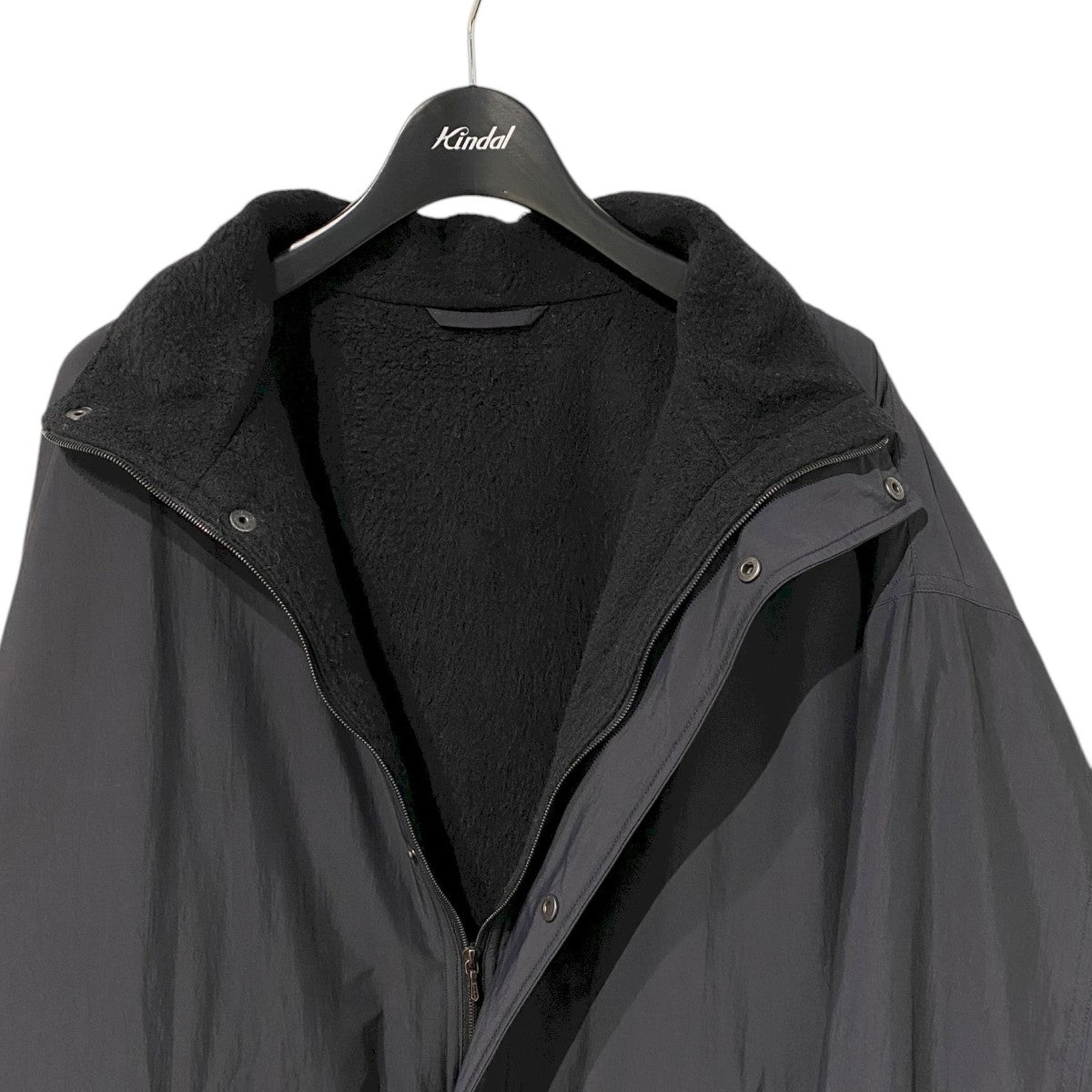 20AWナイロンショートジャケット ストレッチZIP裏ボアウール