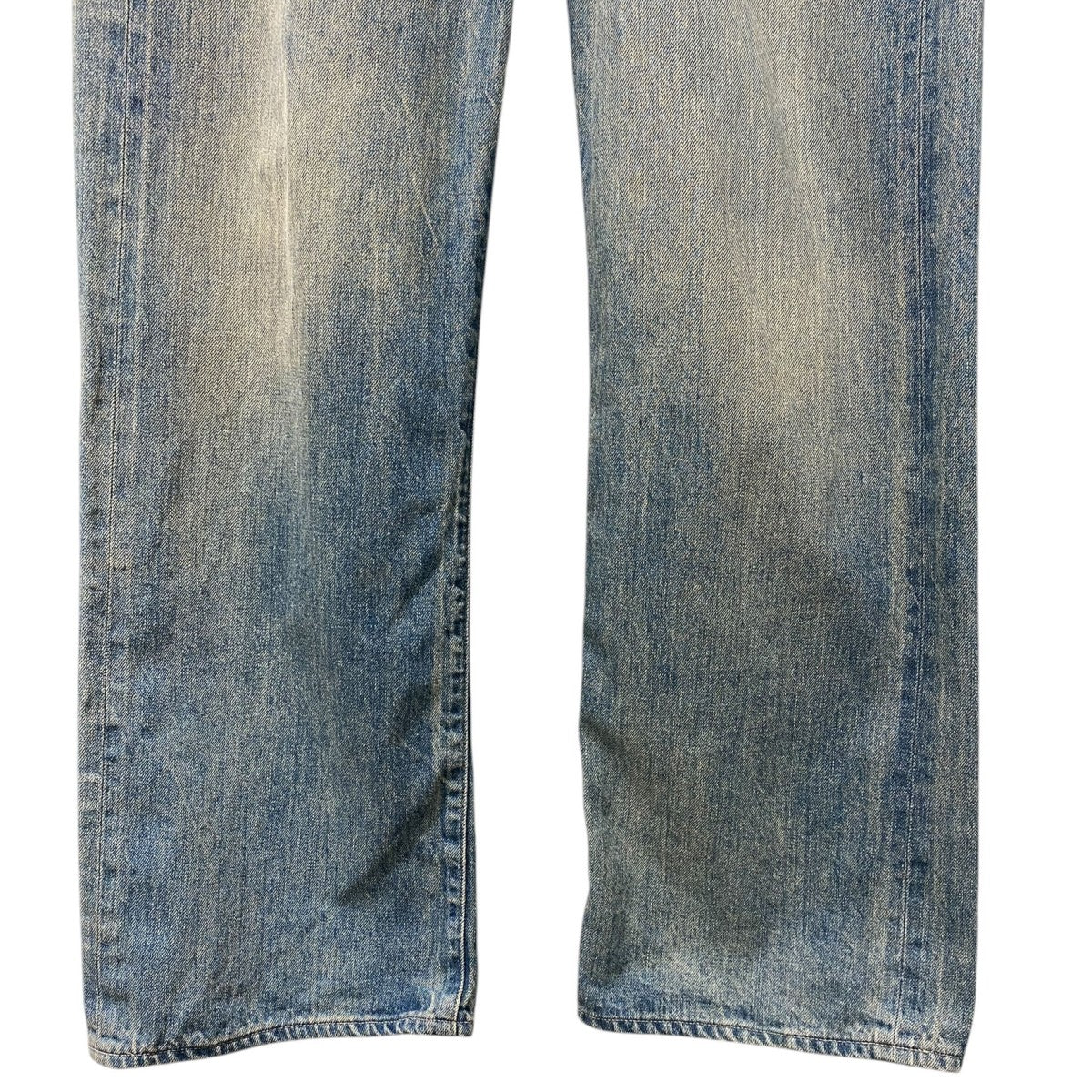 23AWSELVEDGE FADED LIGHT DENIM PANTS Vintage加工ワイドデニムパンツ