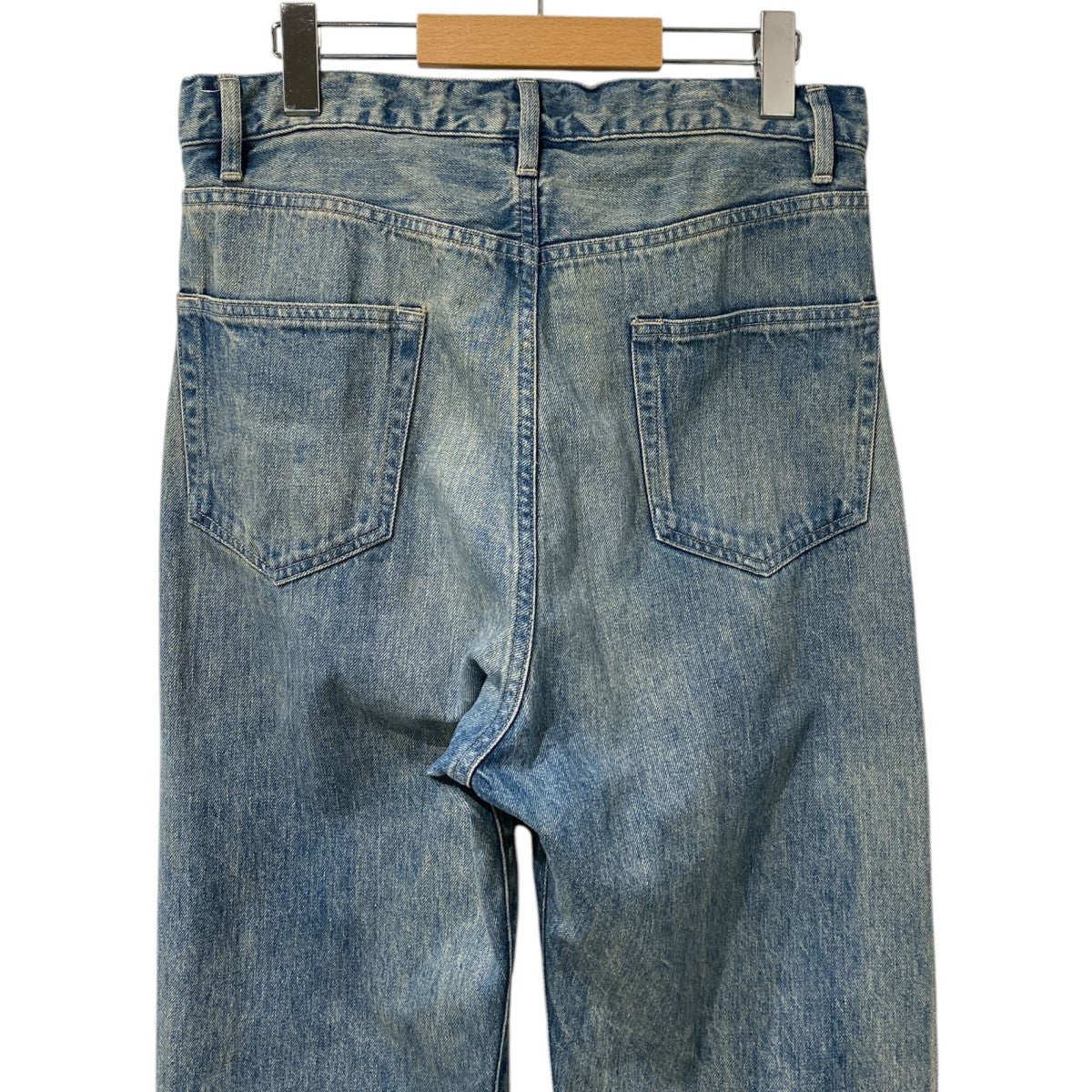 23AWSELVEDGE FADED LIGHT DENIM PANTS Vintage加工ワイドデニムパンツ