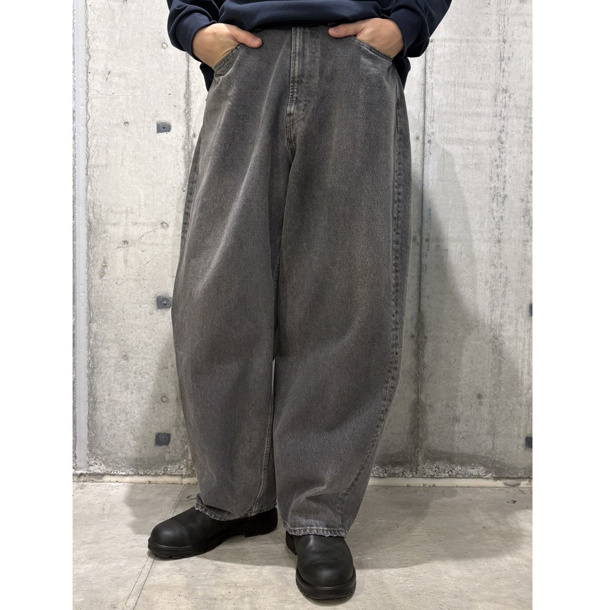 A．PRESSE(アプレッセ) 25AWVintage Gray Denim Pantsヴィンテージ加工