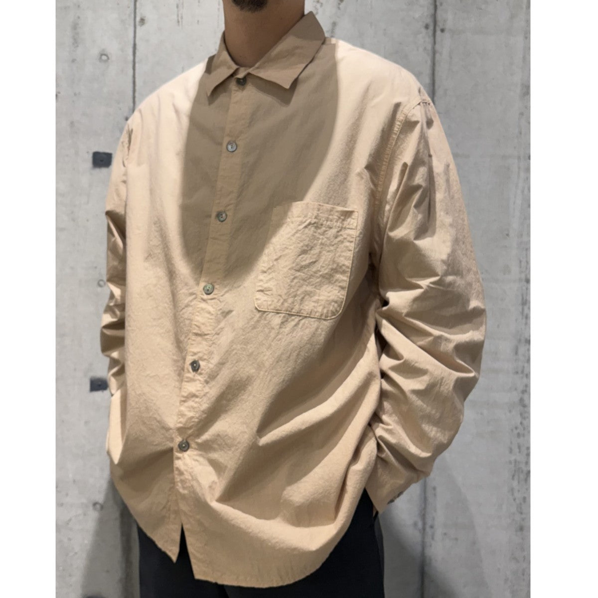 echeveria paper cotton shirtsオーバーサイズペーパーコットンシャツ 古着・中古-2枚目のアイテム画像