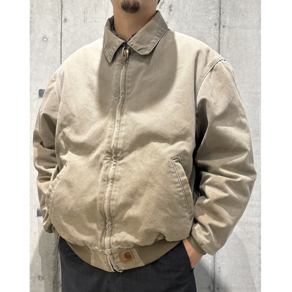 Carhartt ベージュジャケット サンタフェ kids】Carhartt カーハート サンタフェジャケット キッズ10-12歳位 140