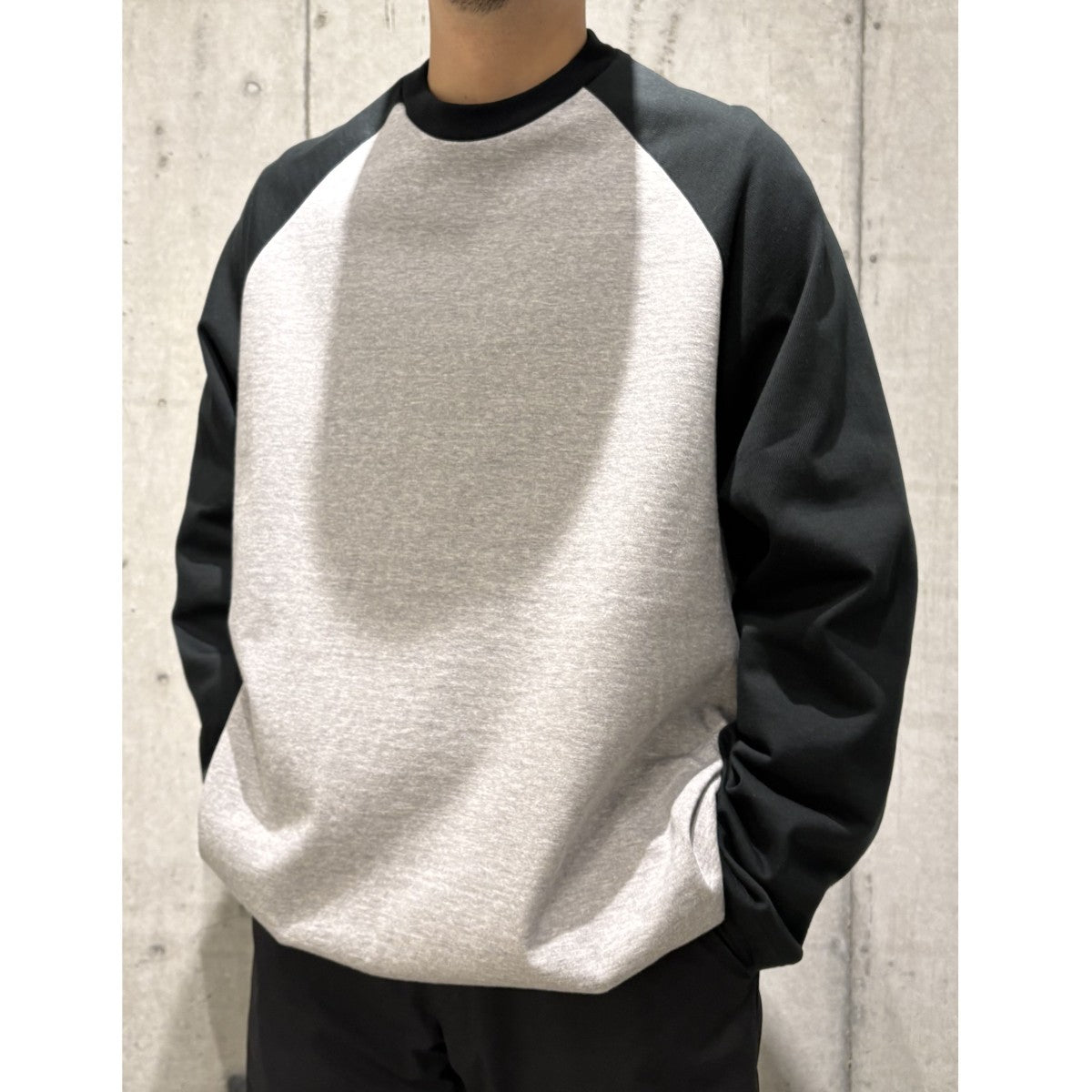 is-ness(イズネス) Balloon Raglan Long Sleeve T Shirtコットン天竺