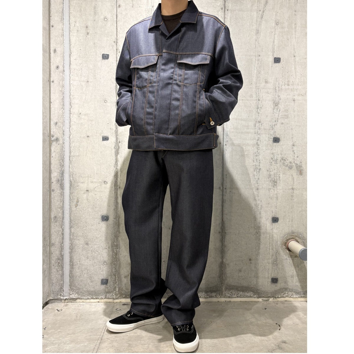 OVERCOAT 25AWDenim Jacket＆Denim Pants in Woolウールデニムジャケットパンツセットアップ 古着・中古-2枚目のアイテム画像