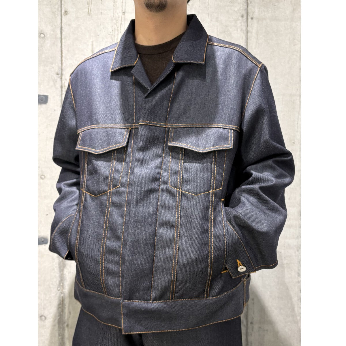 OVERCOAT 25AWDenim Jacket＆Denim Pants in Woolウールデニムジャケットパンツセットアップ 古着・中古-3枚目のアイテム画像