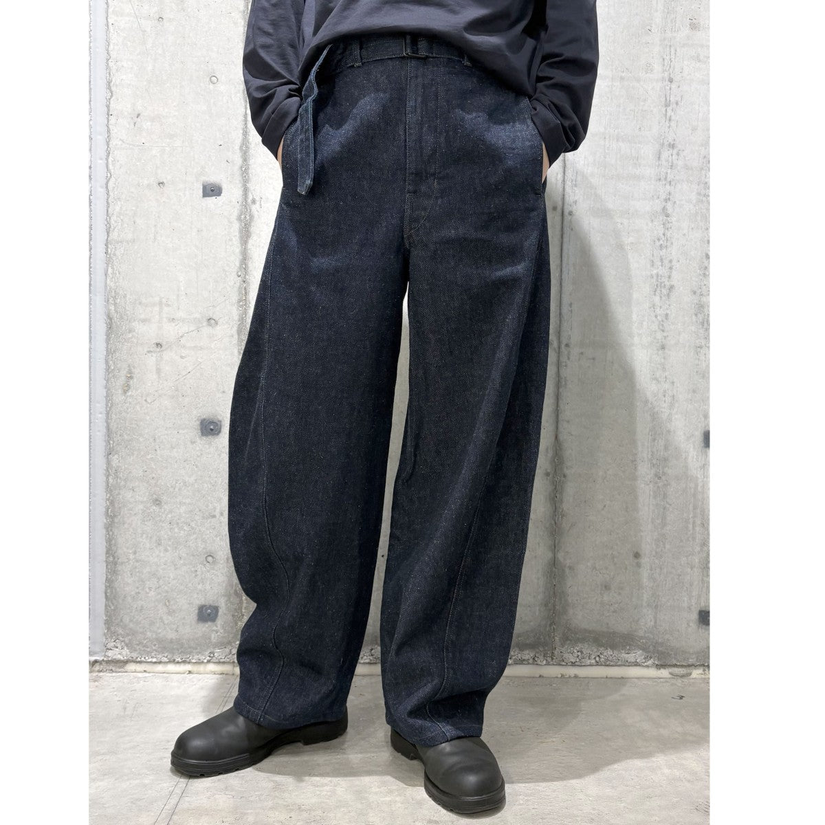 LEMAIRE(ルメール) Twisted Belted Pantsウォッシュ加工プリーツワイド