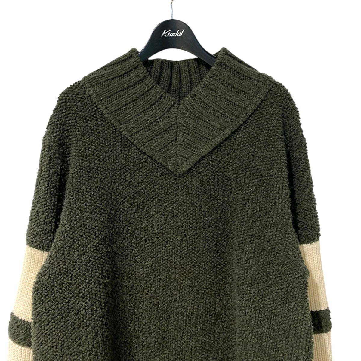 sacai 20AWWool Knit Pulloverウールニット切替プルオーバー 古着・中古-4枚目のアイテム画像