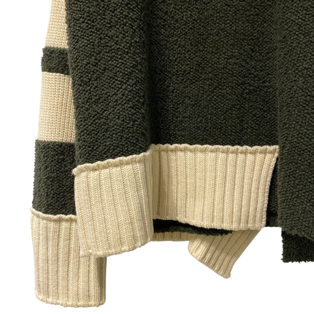 sacai 20AWWool Knit Pulloverウールニット切替プルオーバー 古着・中古-5枚目のアイテム画像