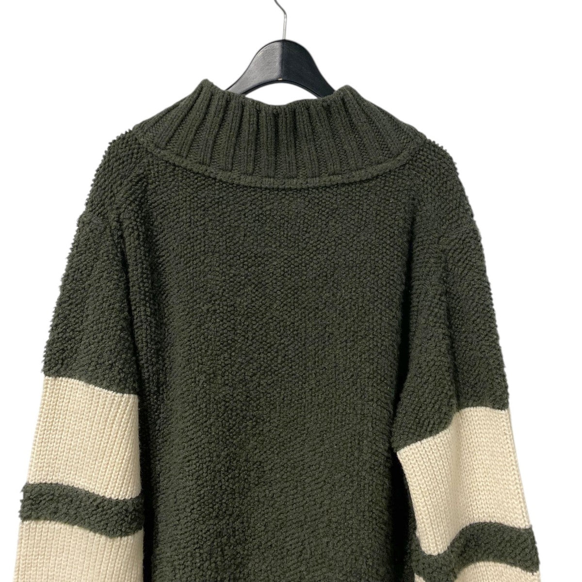 sacai 20AWWool Knit Pulloverウールニット切替プルオーバー 古着・中古-6枚目のアイテム画像