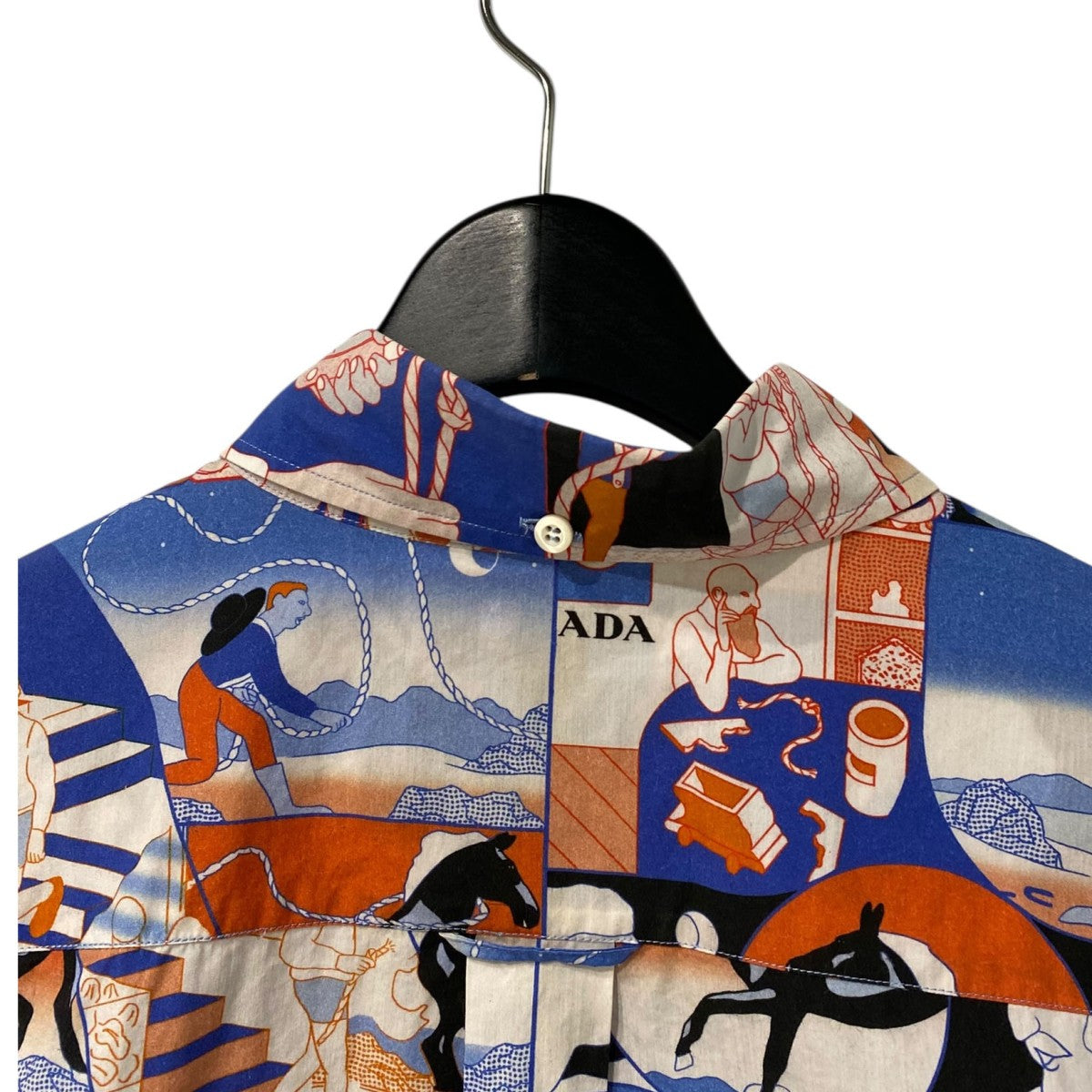 PRADA 18SSComic Rope Shirt総柄半袖シャツ 古着・中古-5枚目のアイテム画像