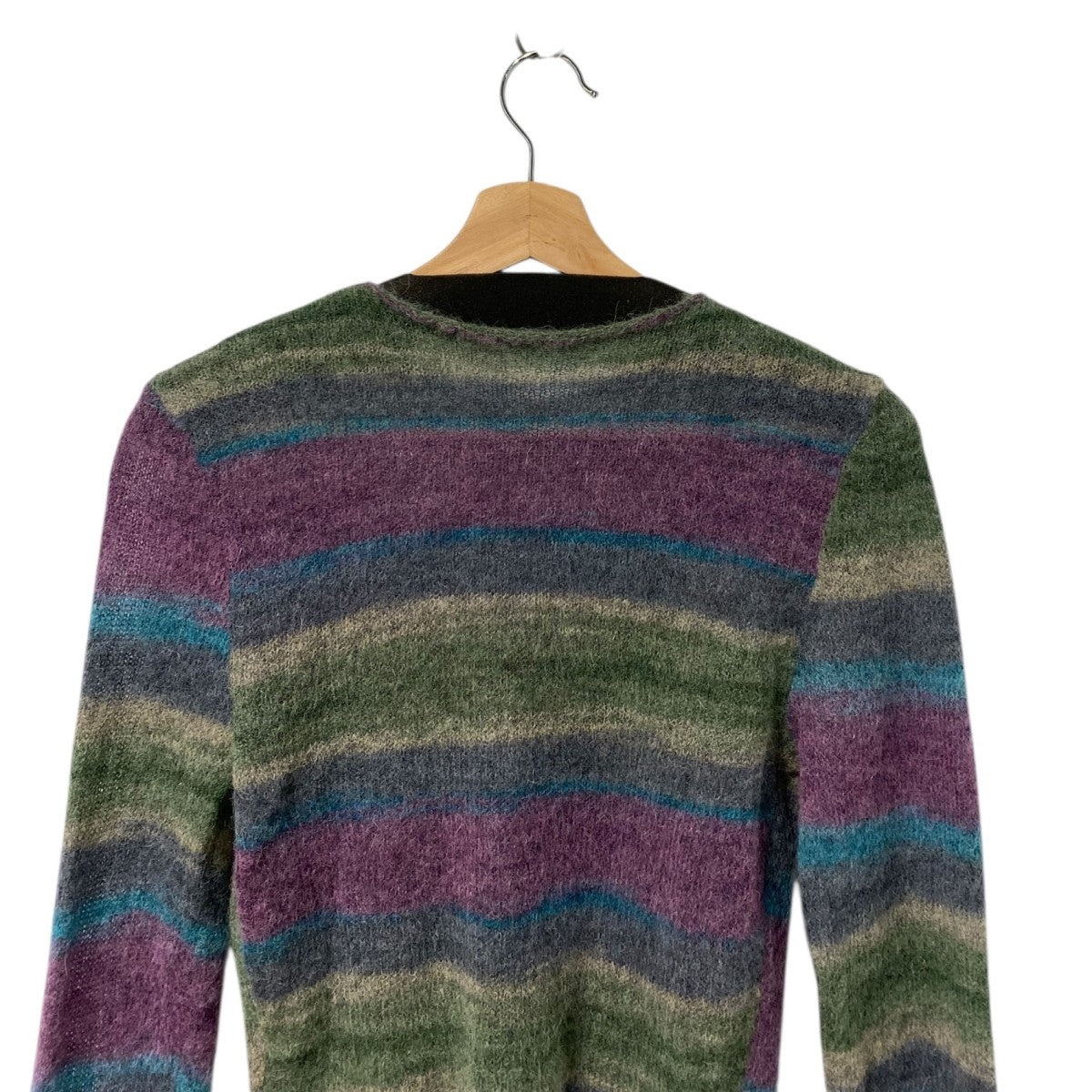 La Maille Pau Stripe Sweaterマルチカラーニットカーディガン