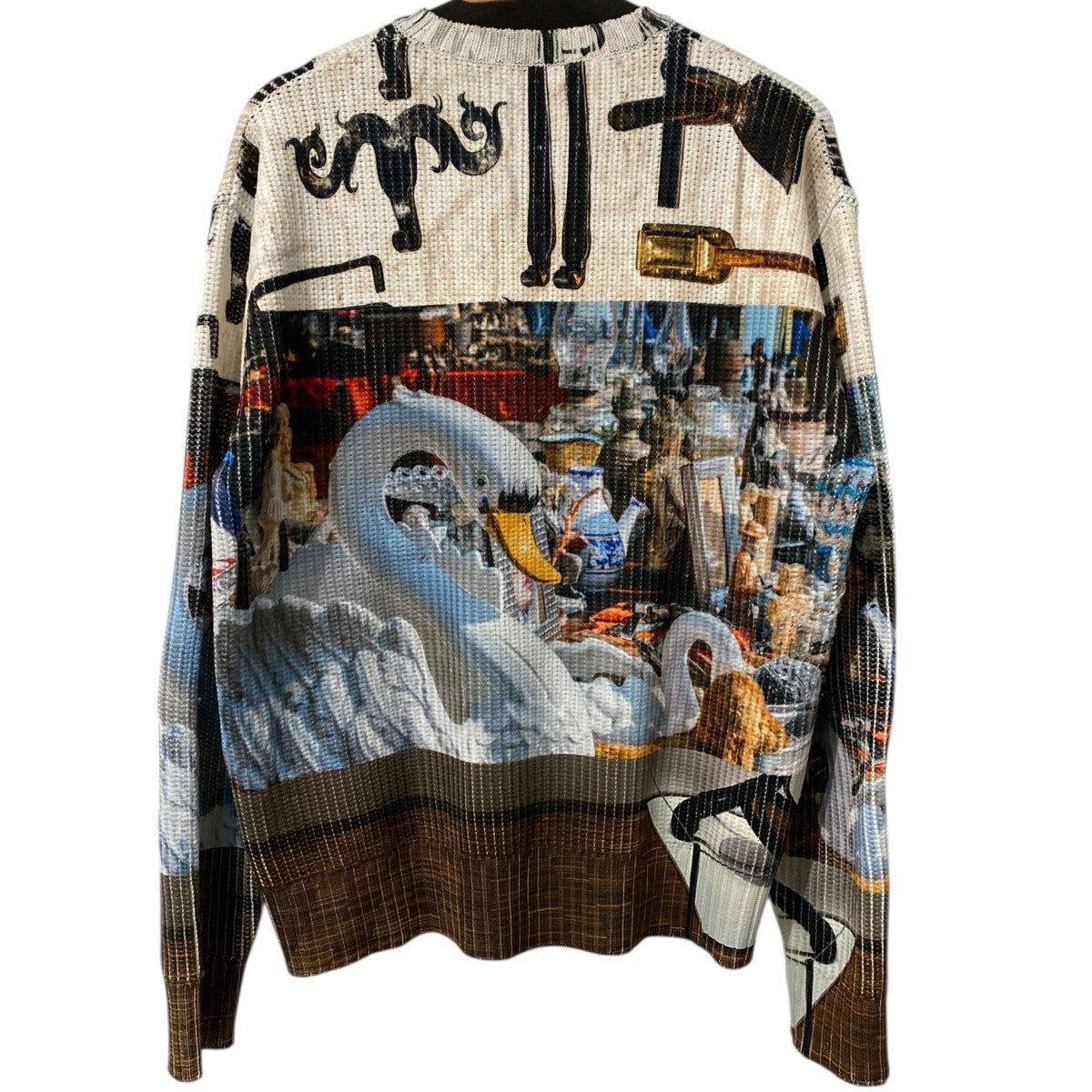 KHOKI 25SSCollage printed knitカレッジプリントニット 古着・中古-3枚目のアイテム画像