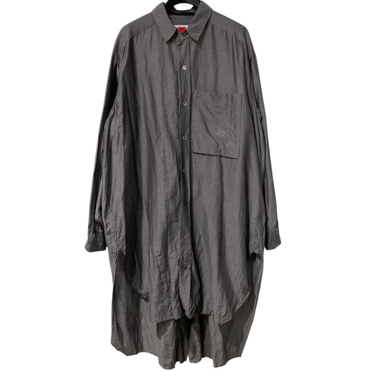 by H． 23SSCotton Silk Shirt Coatコットンシルクシャツコートワンピース 古着・中古-1枚目のアイテム画像