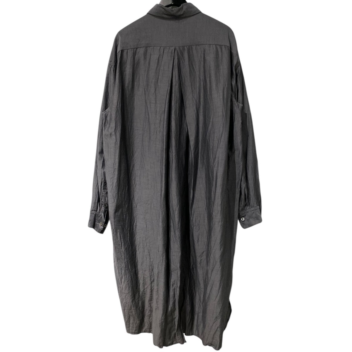 by H． 23SSCotton Silk Shirt Coatコットンシルクシャツコートワンピース 古着・中古-3枚目のアイテム画像
