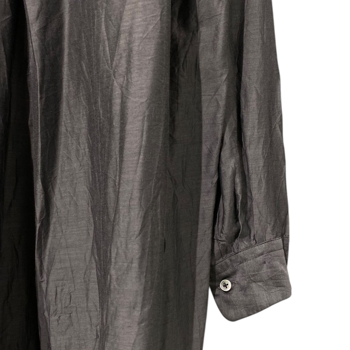 by H． 23SSCotton Silk Shirt Coatコットンシルクシャツコートワンピース 古着・中古-6枚目のアイテム画像
