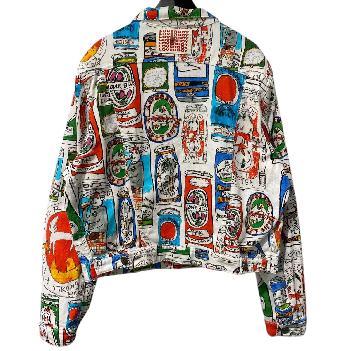 CHARLES JEFFREY LOVERBOY 22AWビール缶Art Denim Jacketアートデニムジャケット 古着・中古-3枚目のアイテム画像