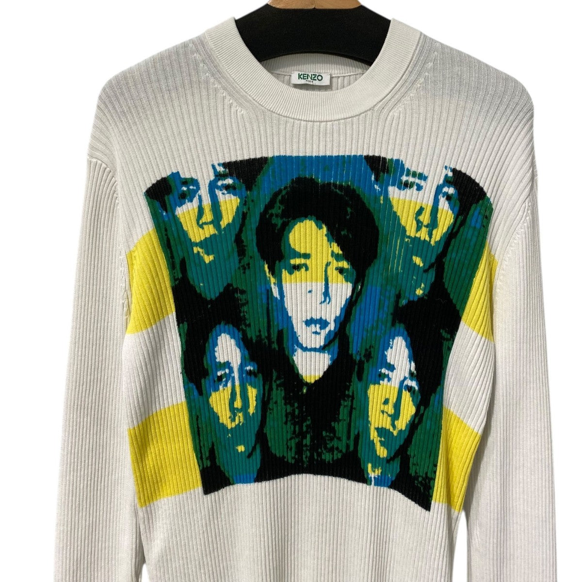 KENZO×Ryuichi Sakamoto 18SSPLEATS KNITロングスリーブカットソー 古着・中古-3枚目のアイテム画像