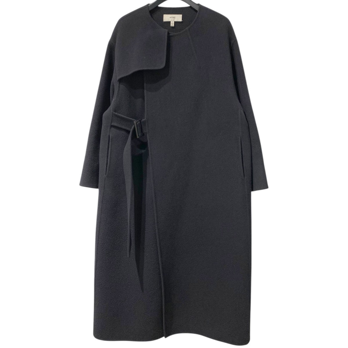 HYKE Double Face Trench Coatダブルフェイストレンチロングメルトンコート 古着・中古-1枚目のアイテム画像