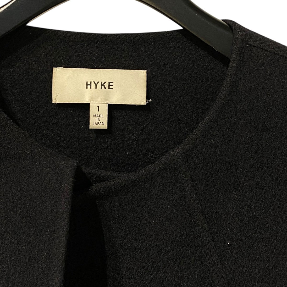 HYKE Double Face Trench Coatダブルフェイストレンチロングメルトンコート 古着・中古-5枚目のアイテム画像