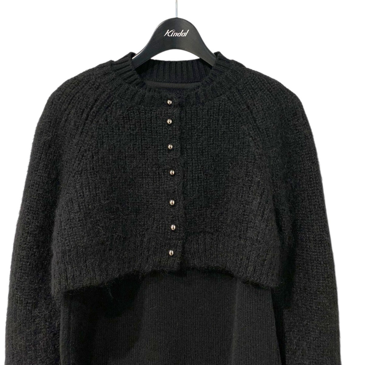sacai 22AWMohair Knit Pulloverモヘヤレイヤードニットセーター 古着・中古-3枚目のアイテム画像