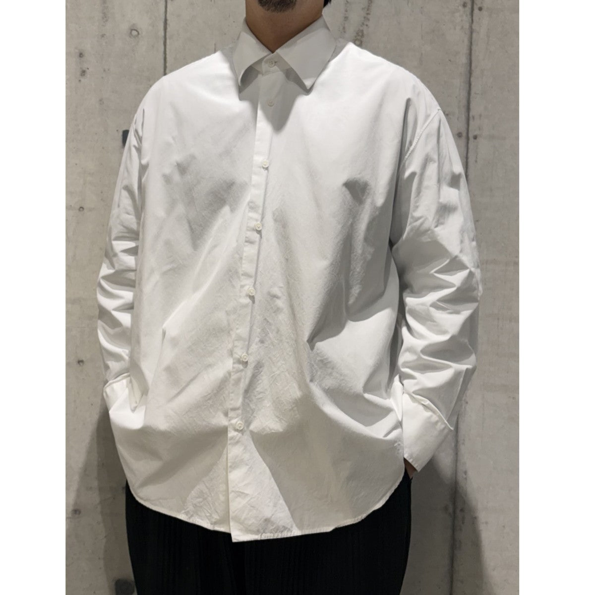 JIL SANDER Oversized Cotton Shirtオーバーサイズコットンシャツ 古着・中古-2枚目のアイテム画像