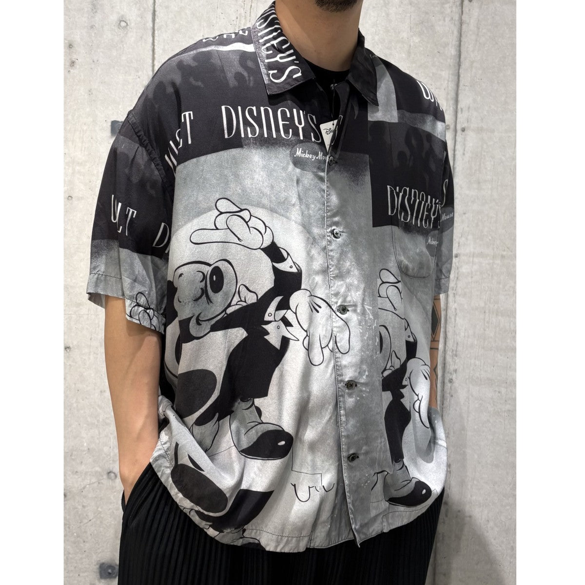 Porter Classic×Disney V／P PC Aloha Collection Shirt Mickey Mouseミッキーマウスアロハシャツ 古着・中古-2枚目のアイテム画像