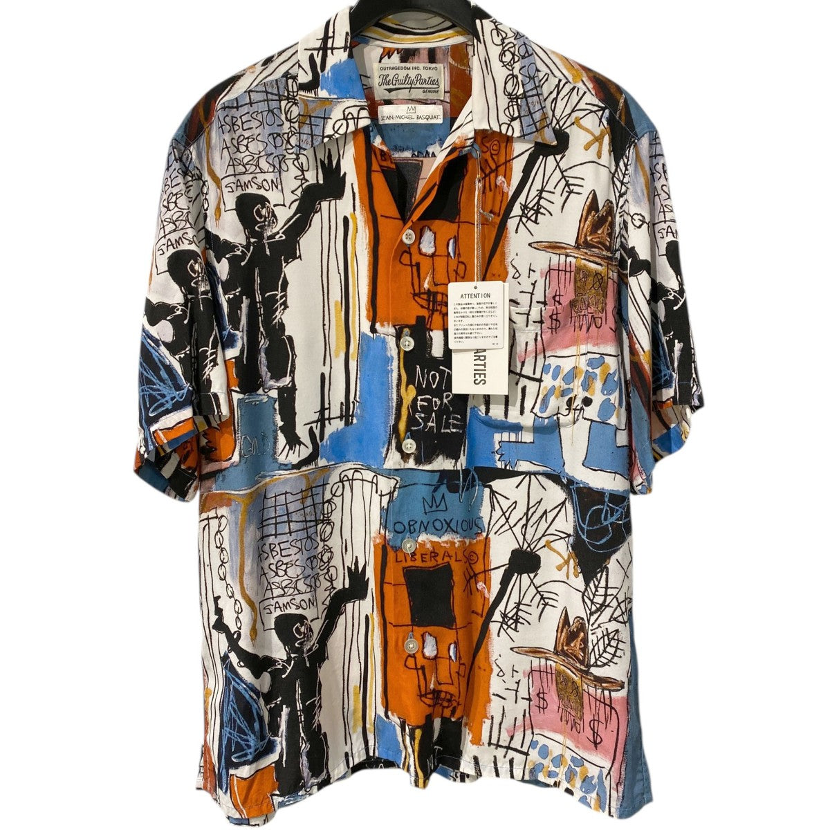 WACKO MARIA×Jean-Michel Basquiat 21SSS／S Hawaiian Shirt Type-3総柄アートデザインアロハシャツ 古着・中古-1枚目のアイテム画像
