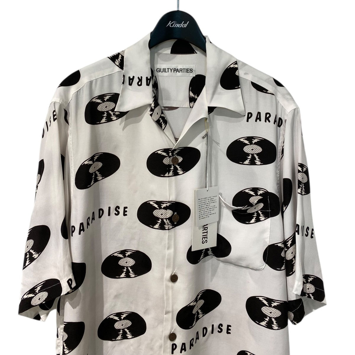 WACKO MARIA 24SSHAWAIIAN SHIRT S／S -TYPE 4ハワイアン総柄レコードアロハシャツ 古着・中古-3枚目のアイテム画像